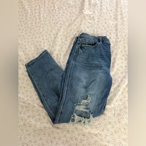 Eunina High Rise Boyfriend Women’s Distressed Jeans